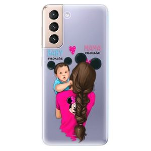 Odolné silikónové puzdro iSaprio - Mama Mouse Brunette and Boy - Samsung Galaxy S21 vyobraziť