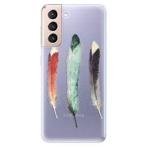 Odolné silikónové puzdro iSaprio - Three Feathers - Samsung Galaxy S21 vyobraziť