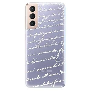 Odolné silikónové puzdro iSaprio - Handwriting 01 - white - Samsung Galaxy S21 vyobraziť