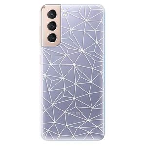 Odolné silikónové puzdro iSaprio - Abstract Triangles 03 - white - Samsung Galaxy S21 vyobraziť