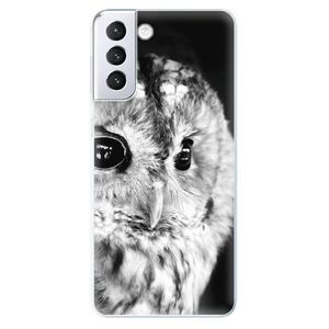 Odolné silikónové puzdro iSaprio - BW Owl - Samsung Galaxy S21+ vyobraziť