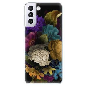 Odolné silikónové puzdro iSaprio - Dark Flowers - Samsung Galaxy S21+ vyobraziť