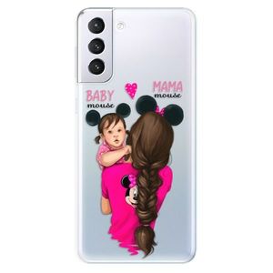 Odolné silikónové puzdro iSaprio - Mama Mouse Brunette and Girl - Samsung Galaxy S21+ vyobraziť