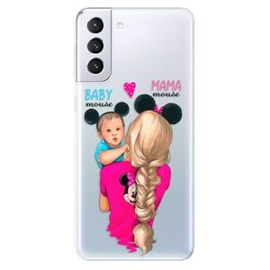 Odolné silikónové puzdro iSaprio - Mama Mouse Blonde and Boy - Samsung Galaxy S21+ vyobraziť
