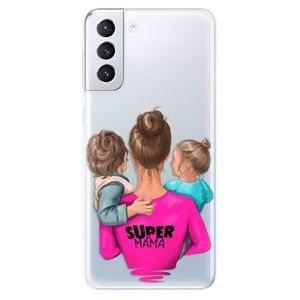Odolné silikónové puzdro iSaprio - Super Mama - Boy and Girl - Samsung Galaxy S21+ vyobraziť