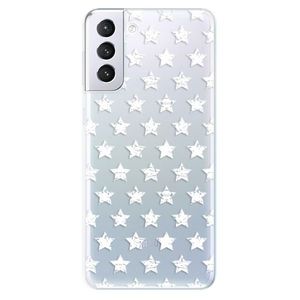 Odolné silikónové puzdro iSaprio - Stars Pattern - white - Samsung Galaxy S21+ vyobraziť
