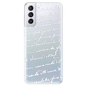 Odolné silikónové puzdro iSaprio - Handwriting 01 - white - Samsung Galaxy S21+ vyobraziť