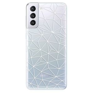 Odolné silikónové puzdro iSaprio - Abstract Triangles 03 - white - Samsung Galaxy S21+ vyobraziť