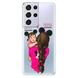 Odolné silikónové puzdro iSaprio - Mama Mouse Brunette and Girl - Samsung Galaxy S21 Ultra vyobraziť