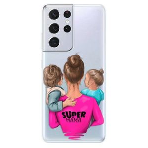 Odolné silikónové puzdro iSaprio - Super Mama - Boy and Girl - Samsung Galaxy S21 Ultra vyobraziť