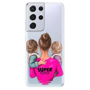 Odolné silikónové puzdro iSaprio - Super Mama - Two Boys - Samsung Galaxy S21 Ultra vyobraziť