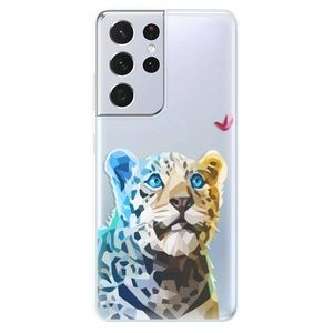 Odolné silikónové puzdro iSaprio - Leopard With Butterfly - Samsung Galaxy S21 Ultra vyobraziť