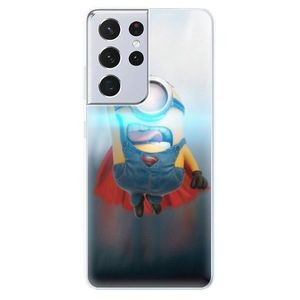 Odolné silikónové puzdro iSaprio - Mimons Superman 02 - Samsung Galaxy S21 Ultra vyobraziť