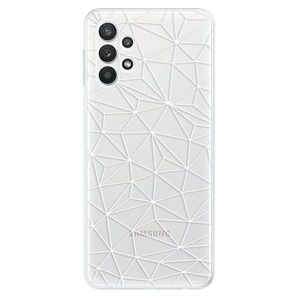 Odolné silikónové puzdro iSaprio - Abstract Triangles 03 - white - Samsung Galaxy A32 vyobraziť
