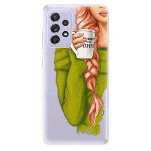 Odolné silikónové puzdro iSaprio - My Coffe and Redhead Girl - Samsung Galaxy A52/A52 5G vyobraziť
