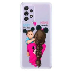 Odolné silikónové puzdro iSaprio - Mama Mouse Brunette and Boy - Samsung Galaxy A52/A52 5G vyobraziť