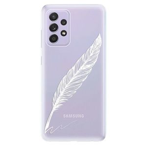 Odolné silikónové puzdro iSaprio - Writing By Feather - white - Samsung Galaxy A52/A52 5G vyobraziť