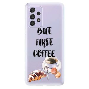 Odolné silikónové puzdro iSaprio - First Coffee - Samsung Galaxy A52/A52 5G vyobraziť