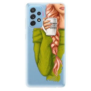 Odolné silikónové puzdro iSaprio - My Coffe and Redhead Girl - Samsung Galaxy A72 vyobraziť