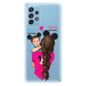 Odolné silikónové puzdro iSaprio - Mama Mouse Brunette and Boy - Samsung Galaxy A72 vyobraziť