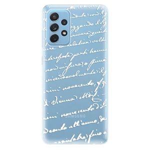 Odolné silikónové puzdro iSaprio - Handwriting 01 - white - Samsung Galaxy A72 vyobraziť