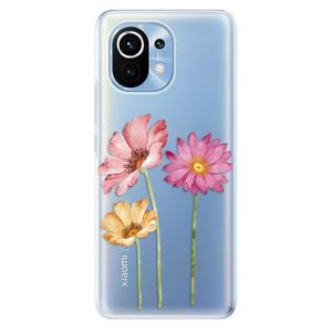 Odolné silikónové puzdro iSaprio - Three Flowers - Xiaomi Mi 11 vyobraziť