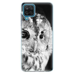 Plastové puzdro iSaprio - BW Owl - Samsung Galaxy A12 vyobraziť