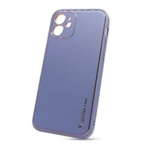 Puzdro Leather TPU iPhone 12 (6.1) - modré vyobraziť