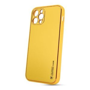 Puzdro Leather TPU iPhone 12 Pro (6.1) - žlté vyobraziť