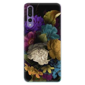 Odolné silikónové puzdro iSaprio - Dark Flowers - Huawei P20 Pro vyobraziť