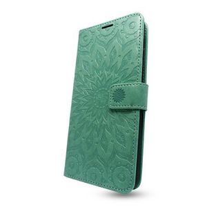 Puzdro Mezzo Book iPhone 13 Pro Max vzor mandala - zelené vyobraziť