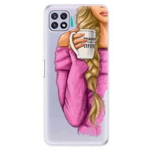 Odolné silikónové puzdro iSaprio - My Coffe and Blond Girl - Samsung Galaxy A22 5G vyobraziť