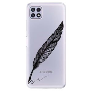 Odolné silikónové puzdro iSaprio - Writing By Feather - black - Samsung Galaxy A22 5G vyobraziť