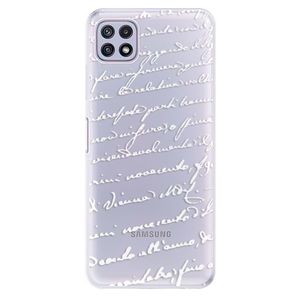 Odolné silikónové puzdro iSaprio - Handwriting 01 - white - Samsung Galaxy A22 5G vyobraziť