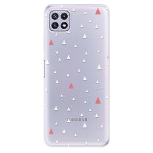 Odolné silikónové puzdro iSaprio - Abstract Triangles 02 - white - Samsung Galaxy A22 5G vyobraziť