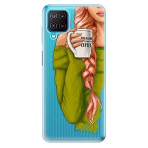 Odolné silikónové puzdro iSaprio - My Coffe and Redhead Girl - Samsung Galaxy M12 vyobraziť