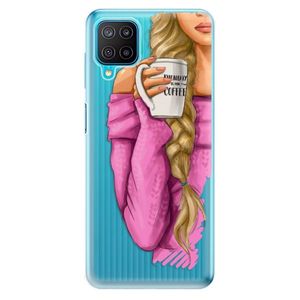Odolné silikónové puzdro iSaprio - My Coffe and Blond Girl - Samsung Galaxy M12 vyobraziť