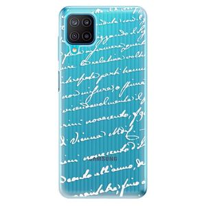 Odolné silikónové puzdro iSaprio - Handwriting 01 - white - Samsung Galaxy M12 vyobraziť