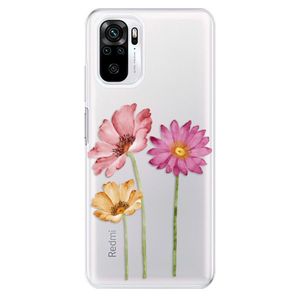 Odolné silikónové puzdro iSaprio - Three Flowers - Xiaomi Redmi Note 10 / Note 10S vyobraziť