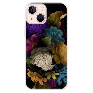 Odolné silikónové puzdro iSaprio - Dark Flowers - iPhone 13 mini vyobraziť