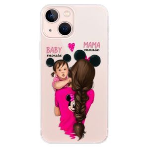 Odolné silikónové puzdro iSaprio - Mama Mouse Brunette and Girl - iPhone 13 mini vyobraziť