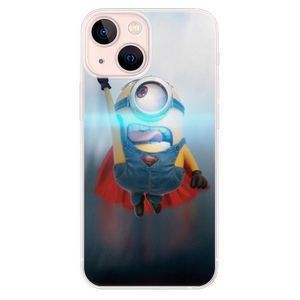 Odolné silikónové puzdro iSaprio - Mimons Superman 02 - iPhone 13 mini vyobraziť