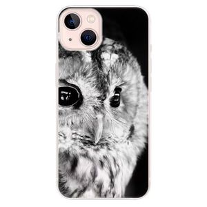 Odolné silikónové puzdro iSaprio - BW Owl - iPhone 13 vyobraziť