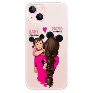 Odolné silikónové puzdro iSaprio - Mama Mouse Brunette and Girl - iPhone 13 vyobraziť