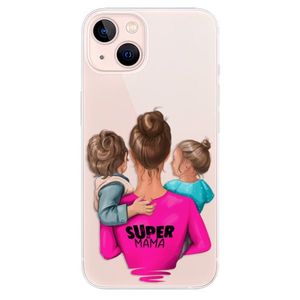 Odolné silikónové puzdro iSaprio - Super Mama - Boy and Girl - iPhone 13 vyobraziť