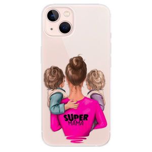 Odolné silikónové puzdro iSaprio - Super Mama - Two Boys - iPhone 13 vyobraziť