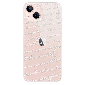 Odolné silikónové puzdro iSaprio - Handwriting 01 - white - iPhone 13 vyobraziť