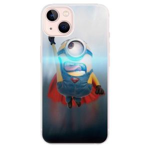 Odolné silikónové puzdro iSaprio - Mimons Superman 02 - iPhone 13 vyobraziť