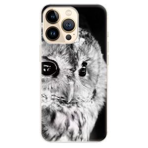 Odolné silikónové puzdro iSaprio - BW Owl - iPhone 13 Pro vyobraziť