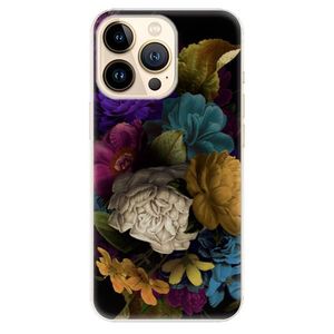 Odolné silikónové puzdro iSaprio - Dark Flowers - iPhone 13 Pro vyobraziť